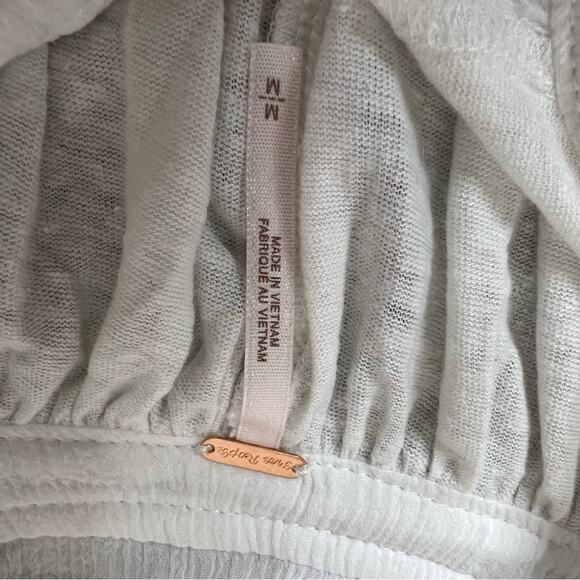 Free people Low Down Henley Top white sz M - Picture 9 of 9